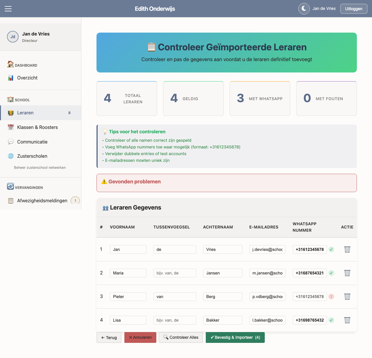Stap 4: Upload CSV bestand