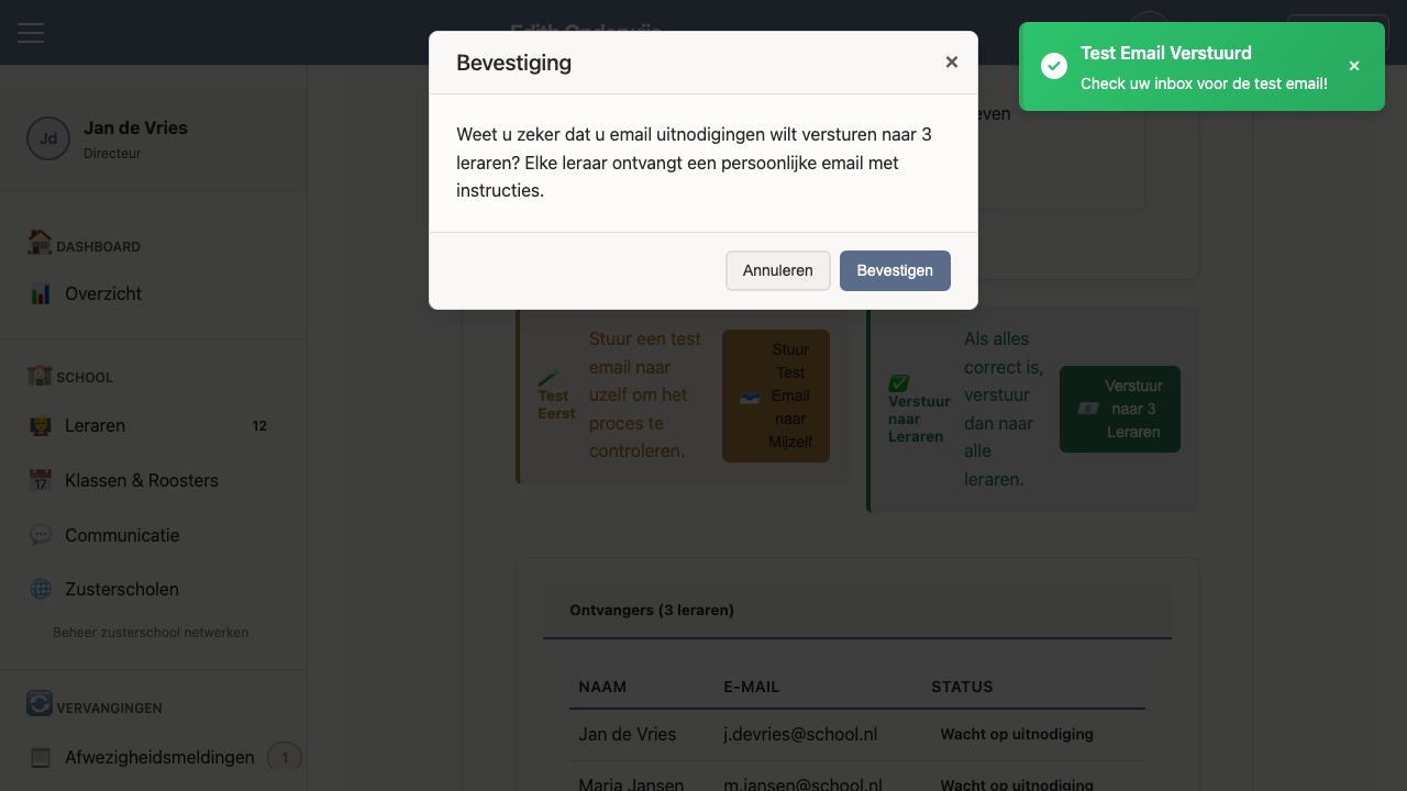 Stap 5: Stuur test email naar mijzelf
