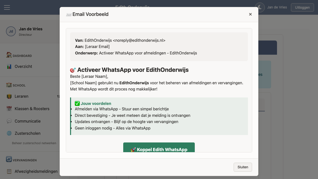 Stap 3: Bekijk email voorbeeld